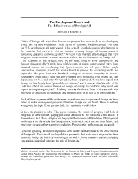 The Development Record and the Effectiveness of Foreign Aid
