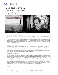 Garland Jeffreys 14 Steps to Harlem Song by Song