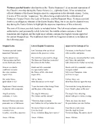 Victimae Paschali Laudes (Also Known As the “Easter Sequence”) Is an Ancient Expression of the Church’S Worship During the Easter Octave (I.E., Eight-Day Feast)