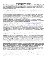 1 Bright MLS Subscription Agreement This Contract Governs Your Use Of