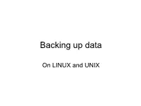 Backing up Data