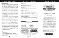 Constellation Myths Has Exciting and Sometimes Tragic Guides for Gods and Heroes