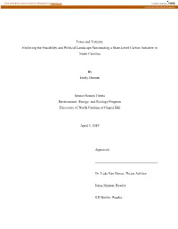 Exploring the Feasibility and Political Landscape Surrounding a State-Level Carbon Initiative in North Carolina
