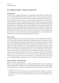 From Object to Subject – Imams in Switzerland