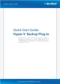 Hyper-V Backup Plug-In