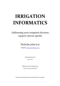 Irrigation Informatics