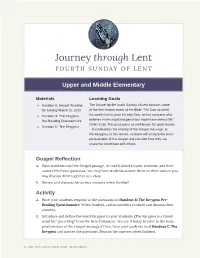 Journey Through Lent FOURTH SUNDAY of LENT