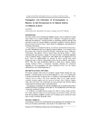Propagation and Cultivation of Arctostaphylos in Relation to the Environment in Its Natural Habitat 291