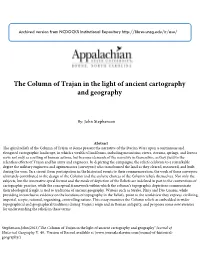 The Column of Trajan in the Light of Ancient Cartography and Geography
