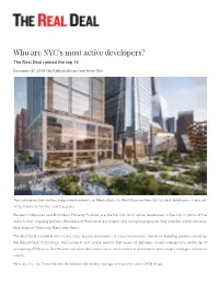 Who Are NYC's Most Active Developers?