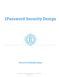 1Password Security Design White Paper