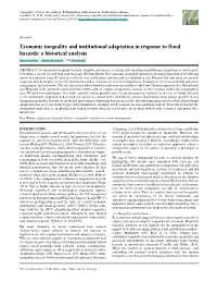 Economic Inequality and Institutional Adaptation in Response to Flood Hazards: a Historical Analysis