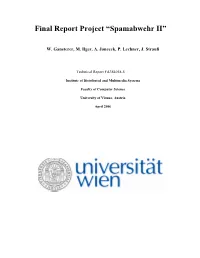 Final Report Project “Spamabwehr II”