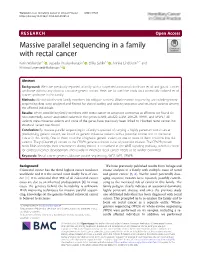 Massive Parallel Sequencing in a Family with Rectal Cancer