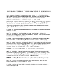 Myths and Facts of Flood Insurance in Des Plaines