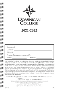 2021-22 Student Handbook