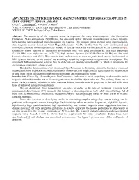Advance in Magnetoresistance Magnetometer Performances Applied in Eddy Current Sensor Arrays