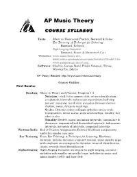 AP Theory Syllabus