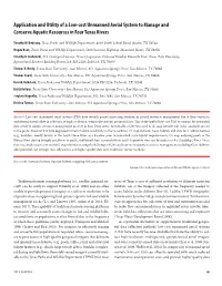 Application and Utility of a Low-Cost Unmanned Aerial System to Manage and Conserve Aquatic Resources in Four Texas Rivers