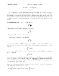 Week 2: Calculus II Notes