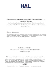 A Recurrent Point Mutation in PRKCA Is a Hallmark of Chordoid Gliomas