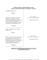 Defendants' Proposed Findings of Fact and Conclusions Of