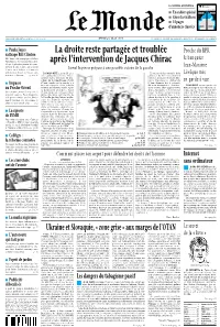 La Droite Reste Partagée Et Troublée Après L'intervention De Jacques