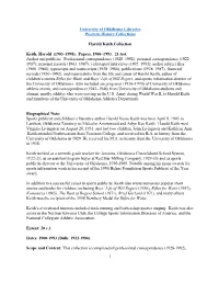 University of Oklahoma Libraries Western History Collections