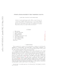 Arxiv:1907.02262V5 [Math.GR] 22 May 2021
