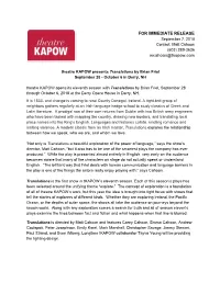 FOR IMMEDIATE RELEASE Mcahoon@Tkapow.Com