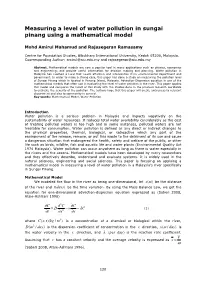 Measuring a Level of Water Pollution in Sungai Pinang Using a Mathematical Model