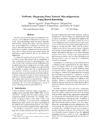Netprints: Diagnosing Home Network Misconfigurations Using Shared
