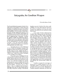 Satyagraha, the Gandhian Weapon
