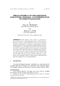 The Economics of Organization Structure Changes: a Us Perspective on Demutualization