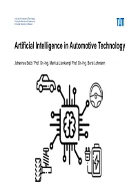 Artificial Intelligence in Automotive Technology