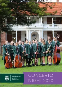 CONCERTO NIGHT 2020 from the DIRECTOR of MUSIC PERFORMANCE PROGRAMME Numerous Rituals and Rites Associated with Year 12