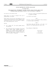 Council Implementing Decision 2014/142/CFSP
