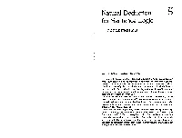 Natural Deduction for Sentence Logic Fundamentals