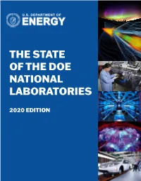 The State of the DOE National Laboratories: 2020 Edition