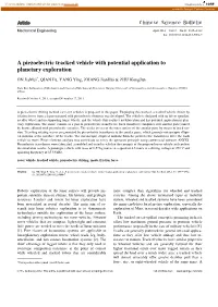 A Piezoelectric Tracked Vehicle with Potential Application to Planetary Exploration