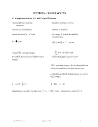 Lecture 4 – Wave Packets