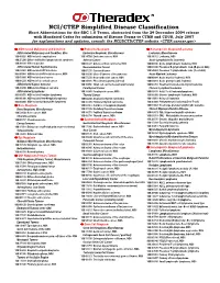 NCI/CTEP Simplified Disease Classification
