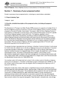 Section 1 - Summary of Your Proposed Action