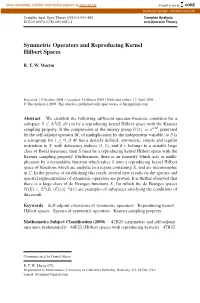 Symmetric Operators and Reproducing Kernel Hilbert Spaces