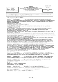 Thailand Notam List Series C