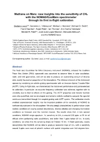 Methane on Mars: New Insights Into the Sensitivity of CH4 with the NOMAD/Exomars Spectrometer Through Its First In-Flight Calibration