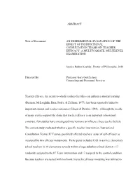 An Experimental Evaluation of the Effect of Instructional Consultation Teams on Teacher Efficacy: a Multivariate, Multilevel Examination