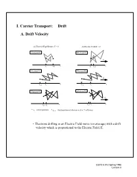 B. Diffusion Current Density- Holes ¥ Current Density = (Charge) X (# Carriers Per Second Per Area)
