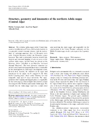 Structure, Geometry and Kinematics of the Northern Adula Nappe (Central Alps)