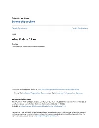 When Code Isn't Law